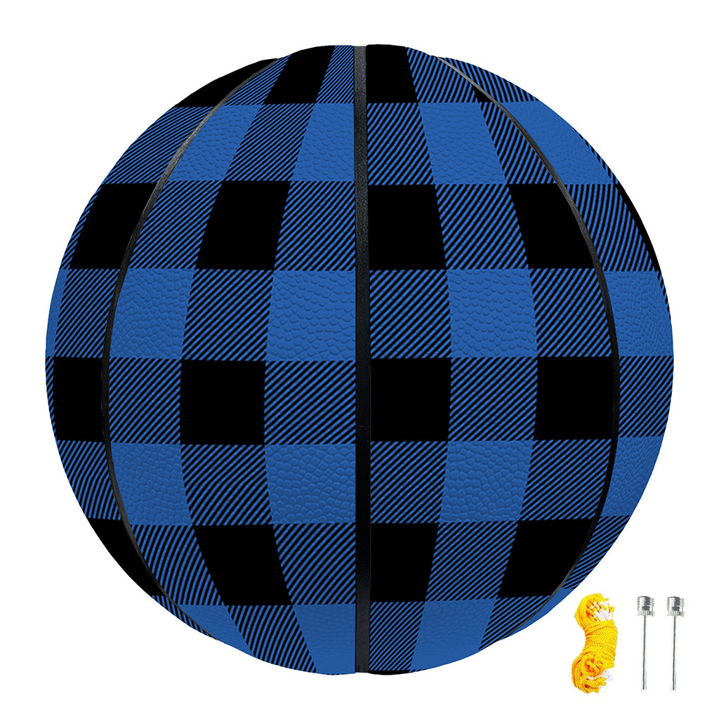 Blue And Black Buffalo Plaid Print Basketball