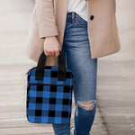 Blue And Black Buffalo Plaid Print Bible Tote Bag