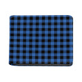 Blue And Black Buffalo Plaid Print Bifold Wallet