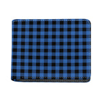 Blue And Black Buffalo Plaid Print Bifold Wallet