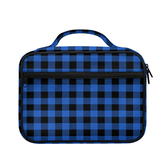 Blue And Black Buffalo Plaid Print Briefcase Bible Bag