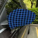 Blue And Black Buffalo Plaid Print Car Side Mirror Covers