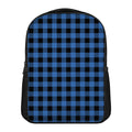 Blue And Black Buffalo Plaid Print Casual Backpack
