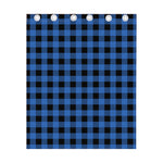 Blue And Black Buffalo Plaid Print Curtain