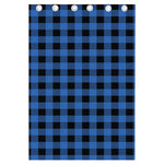 Blue And Black Buffalo Plaid Print Curtain