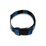 Blue And Black Buffalo Plaid Print Dog Collar