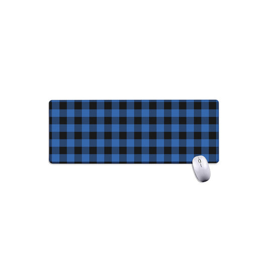 Blue And Black Buffalo Plaid Print Extended Mouse Pad