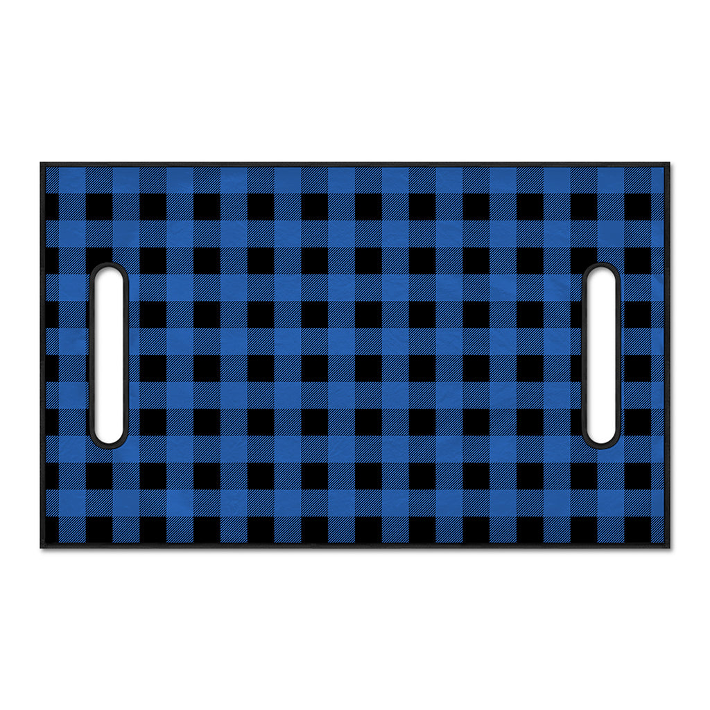 Blue And Black Buffalo Plaid Print Golf Cart Seat Cover