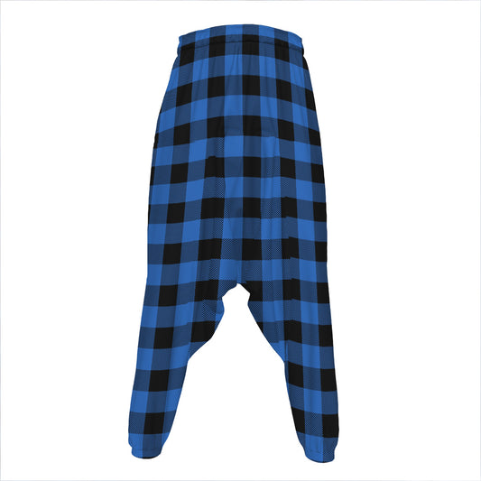 Blue And Black Buffalo Plaid Print Hammer Pants