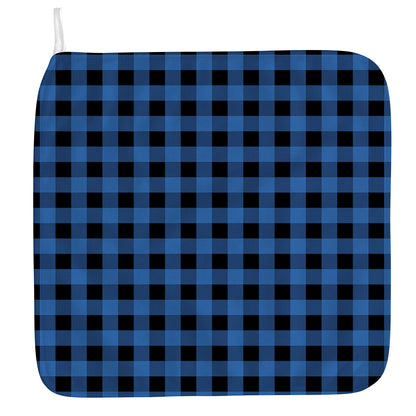 Blue And Black Buffalo Plaid Print Hand Towel