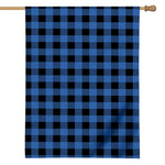 Blue And Black Buffalo Plaid Print House Flag