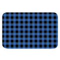 Blue And Black Buffalo Plaid Print Indoor Door Mat