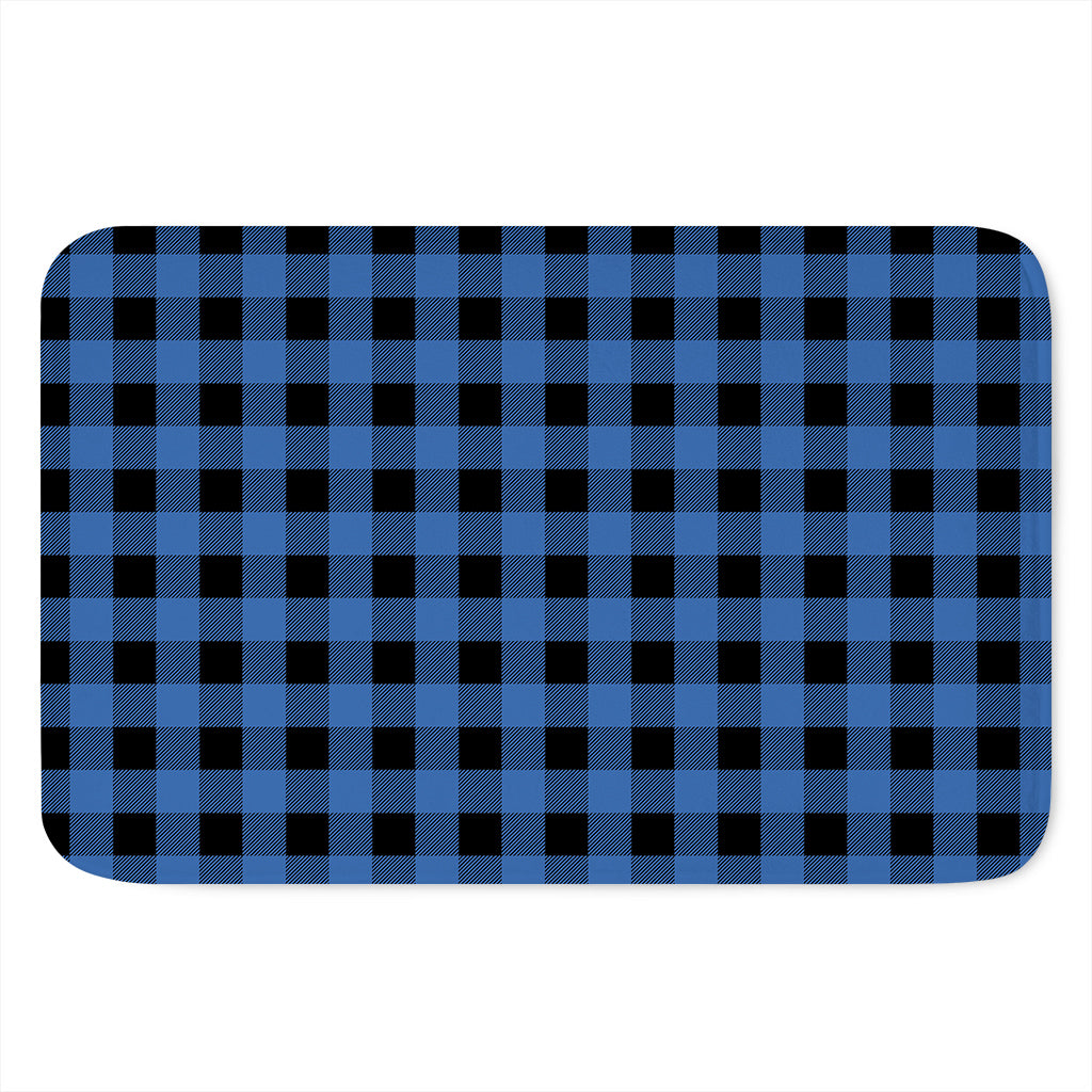 Blue And Black Buffalo Plaid Print Indoor Door Mat