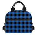 Blue And Black Buffalo Plaid Print Insulated Lunch Bag