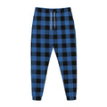 Blue And Black Buffalo Plaid Print Jogger Pants