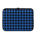Blue And Black Buffalo Plaid Print Laptop Sleeve