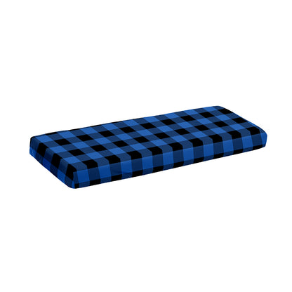 Blue And Black Buffalo Plaid Print Piano Keyboard Cover