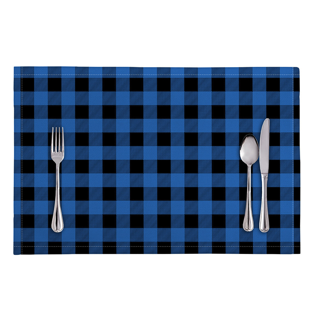 Blue And Black Buffalo Plaid Print Placemat