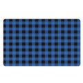Blue And Black Buffalo Plaid Print Polyester Doormat
