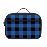 Blue And Black Buffalo Plaid Print Portable Lunch Bag