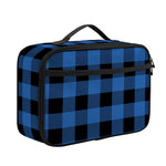 Blue And Black Buffalo Plaid Print Portable Lunch Bag