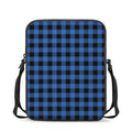 Blue And Black Buffalo Plaid Print Rectangular Crossbody Bag