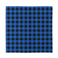 Blue And Black Buffalo Plaid Print Silk Bandana