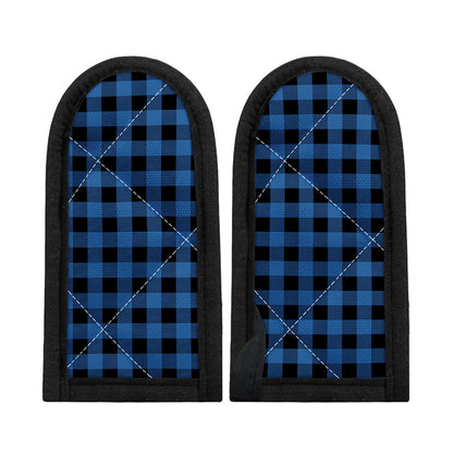 Blue And Black Buffalo Plaid Print Skillet Handle Cover