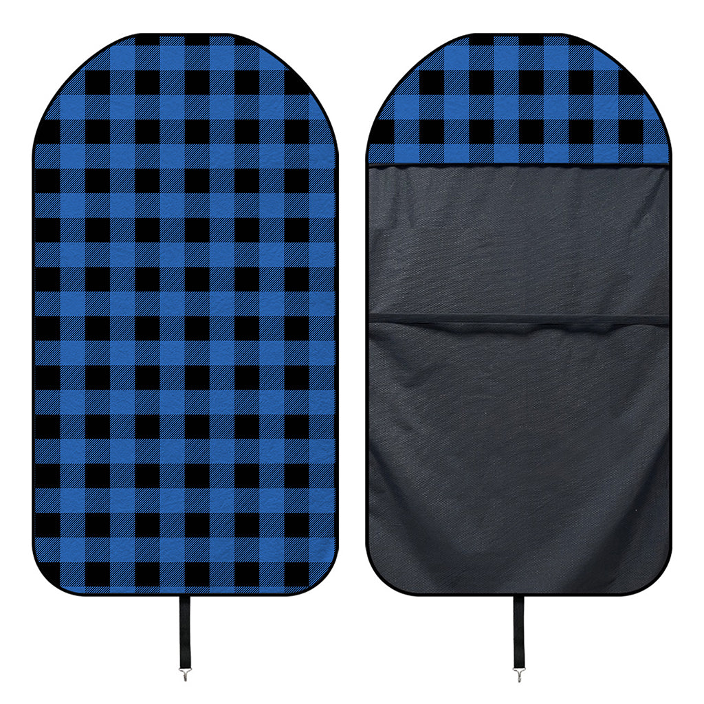 Blue And Black Buffalo Plaid Print Waterproof Car Seat Cover