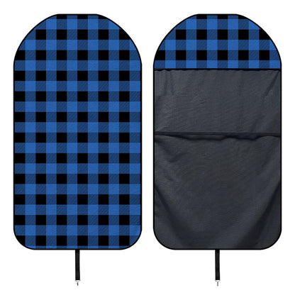 Blue And Black Buffalo Plaid Print Waterproof Car Seat Cover