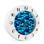 Blue And Black Camouflage Print Alarm Clock