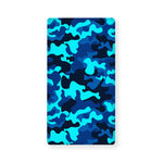 Blue And Black Camouflage Print Baby Crib Sheet