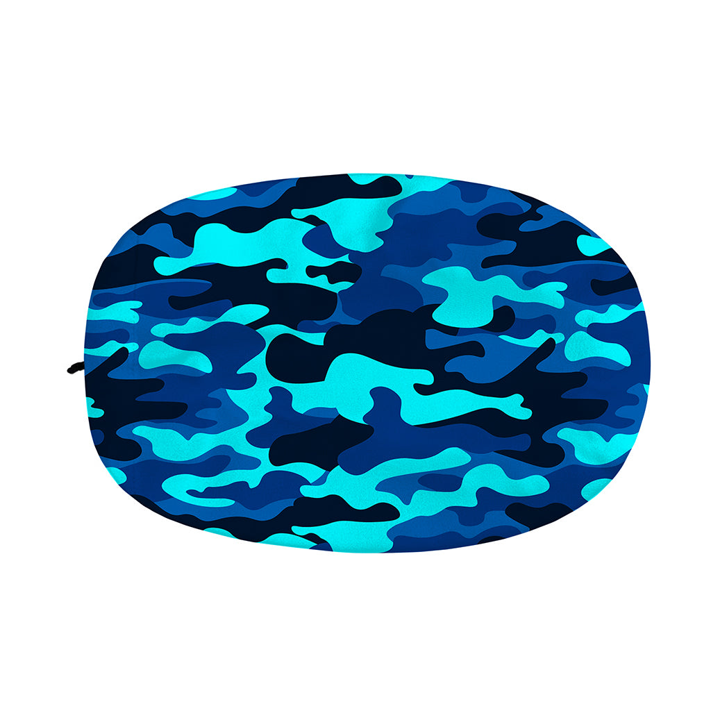 Blue And Black Camouflage Print Car Side Mirror Covers