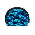 Blue And Black Camouflage Print Coin Purse