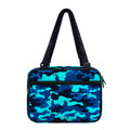 Blue And Black Camouflage Print Double Strap Bible Bag