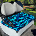 Blue And Black Camouflage Print Golf Cart Seat Cover