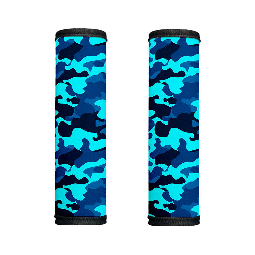 Blue And Black Camouflage Print Handle Covers