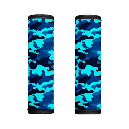 Blue And Black Camouflage Print Handle Covers