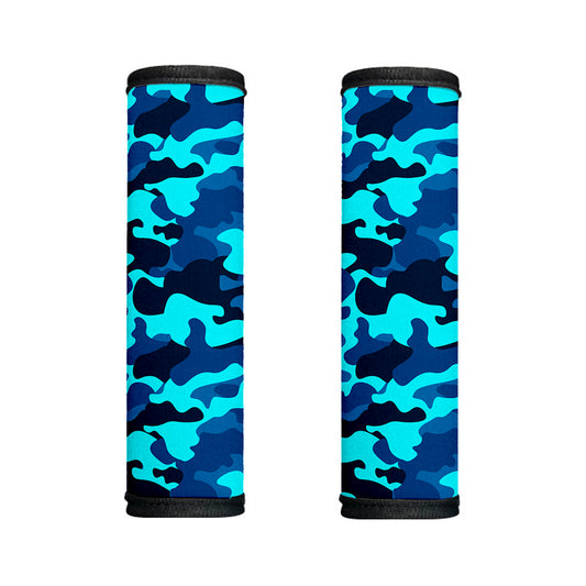 Blue And Black Camouflage Print Handle Covers