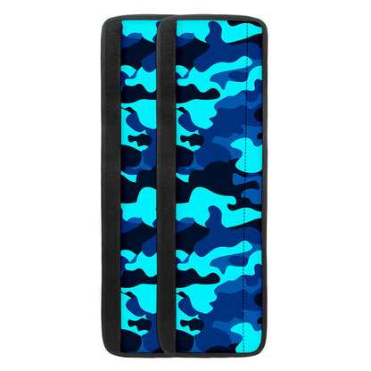 Blue And Black Camouflage Print Refrigerator Handle Covers