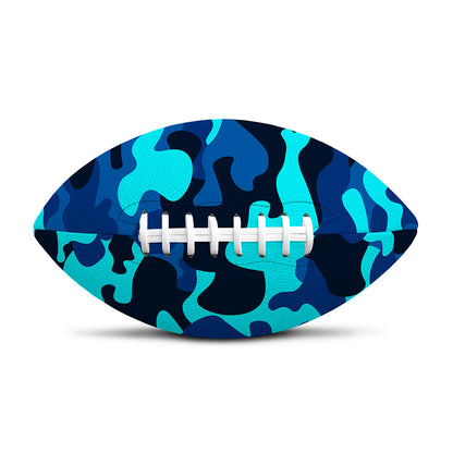 Blue And Black Camouflage Print Rugby Ball