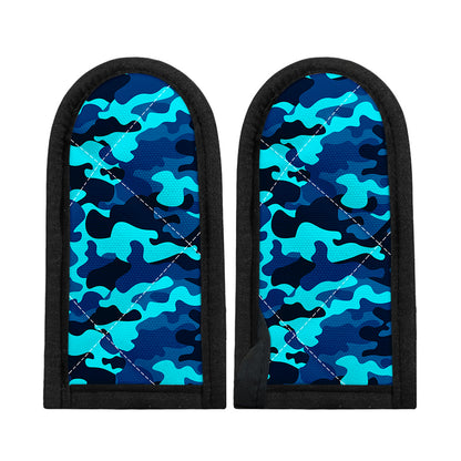 Blue And Black Camouflage Print Skillet Handle Cover