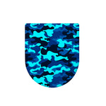 Blue And Black Camouflage Print Toilet Lid Cover