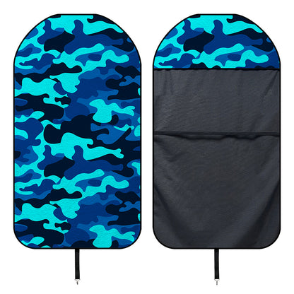 Blue And Black Camouflage Print Waterproof Car Seat Cover