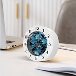 Blue And Black Digital Camo Print Alarm Clock