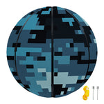 Blue And Black Digital Camo Print Basketball