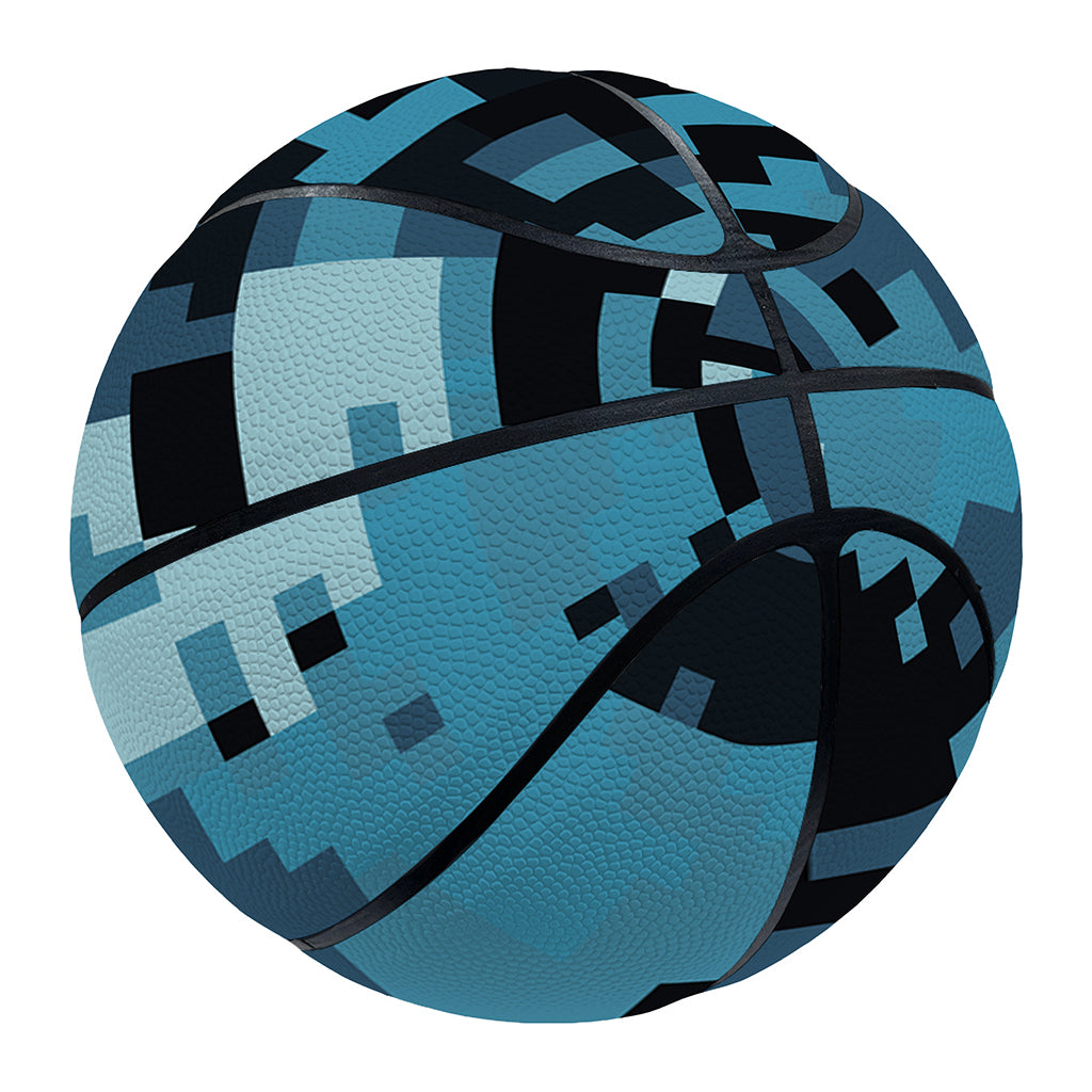 Blue And Black Digital Camo Print Basketball