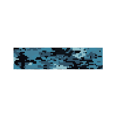 Blue And Black Digital Camo Print Bed Runner