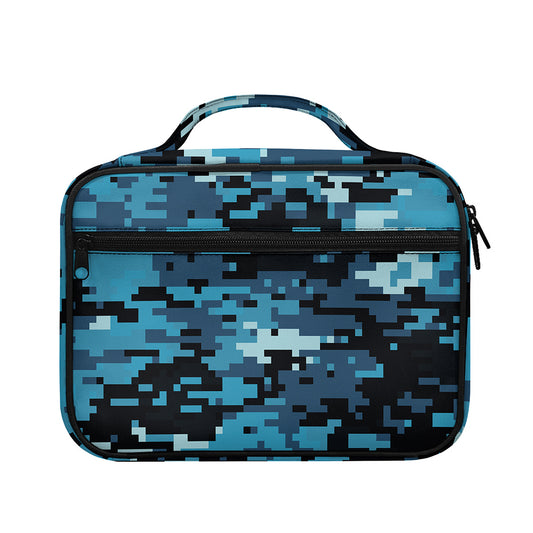 Blue And Black Digital Camo Print Briefcase Bible Bag