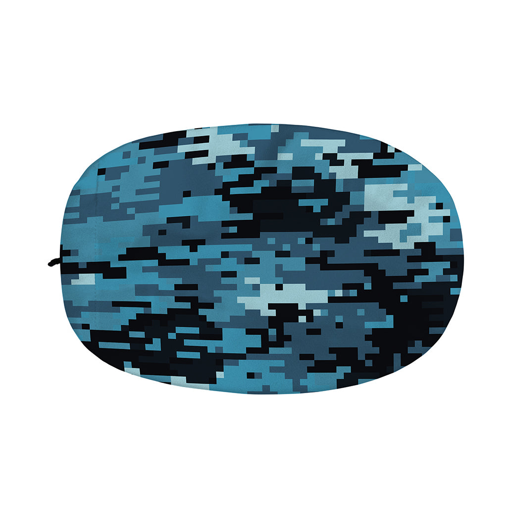 Blue And Black Digital Camo Print Car Side Mirror Covers